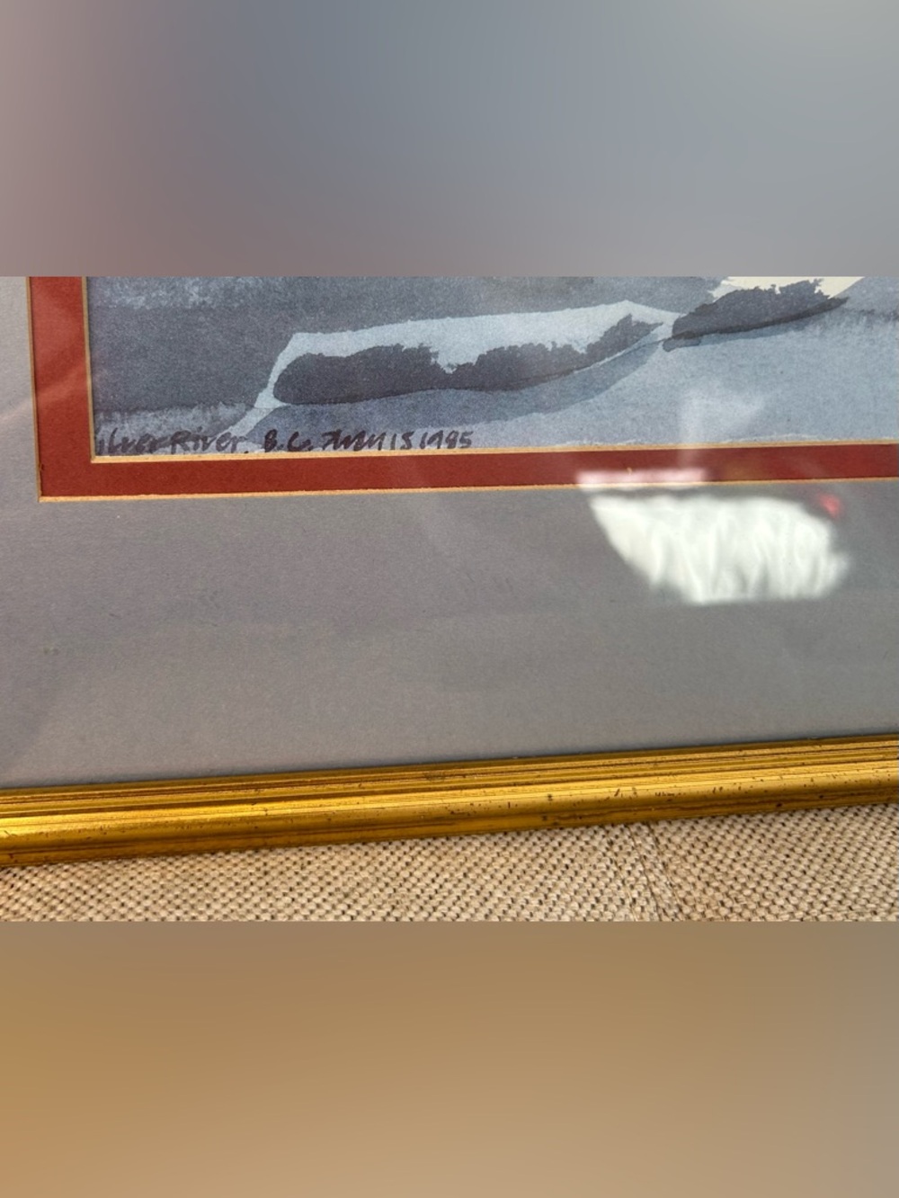 Toni Onley Original Art Silver River British Columbia 1985 Watercolor Signed VTG - Picture 7 of 11